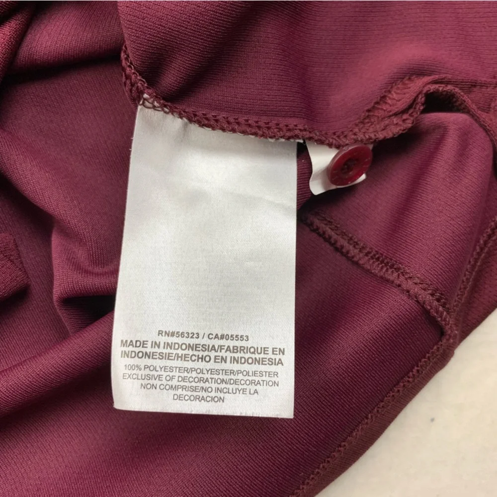 Nike Dri-Fit Polo‎ Men Medium Maroon Football Athletic Academia Millbury Woolies